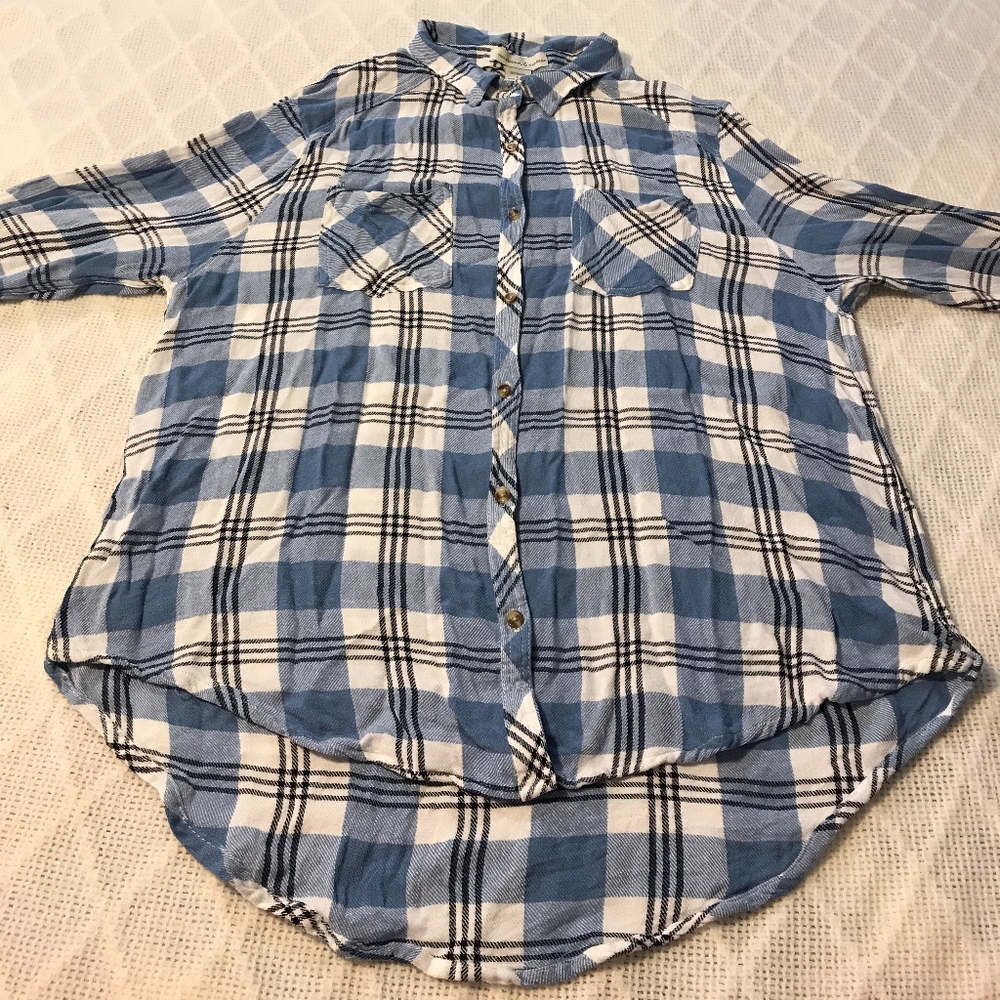 *LAST CHANCE* Blue & White Plaid Button Down